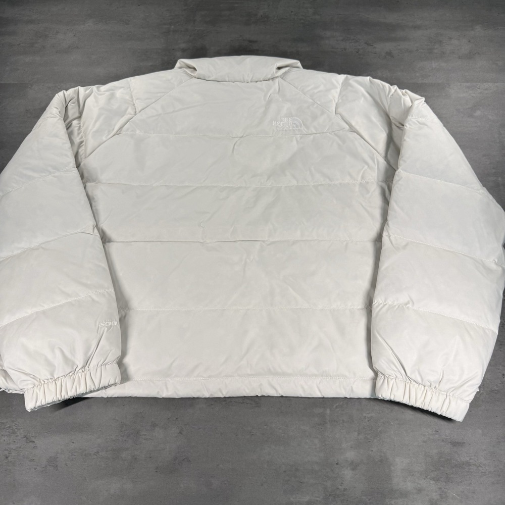The North Face Puffer Jacket Womens 2XL XXL White Hydrenalite 600 Down Crop Fit - Picture 2 of 15